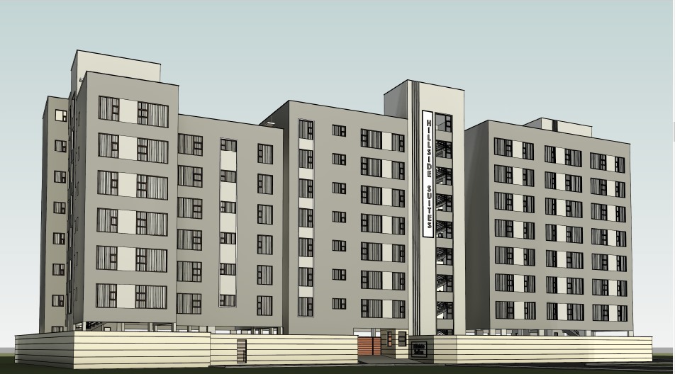 Construction of a residential 8-storey structure in  Nakuru County.